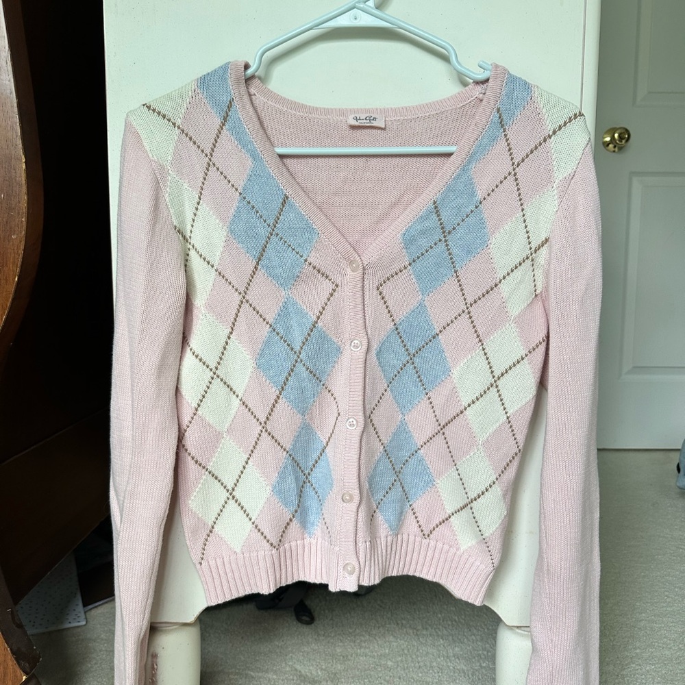 PacSun Pastel Argyle Cardigan